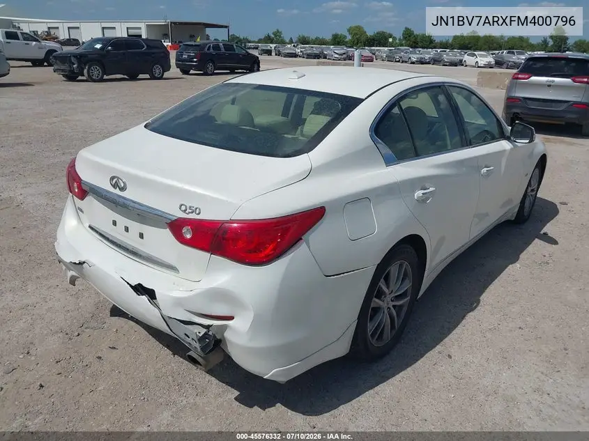 2015 Infiniti Q50 Premium VIN: JN1BV7ARXFM400796 Lot: 45576332
