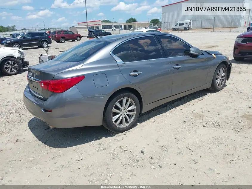 2015 Infiniti Q50 Premium VIN: JN1BV7AR9FM421865 Lot: 45584494