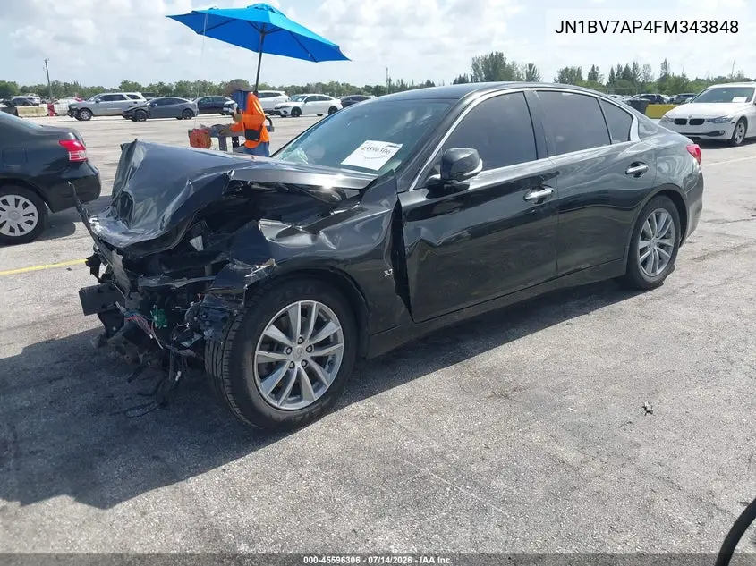 2015 Infiniti Q50 Premium/Sport VIN: JN1BV7AP4FM343848 Lot: 45596306