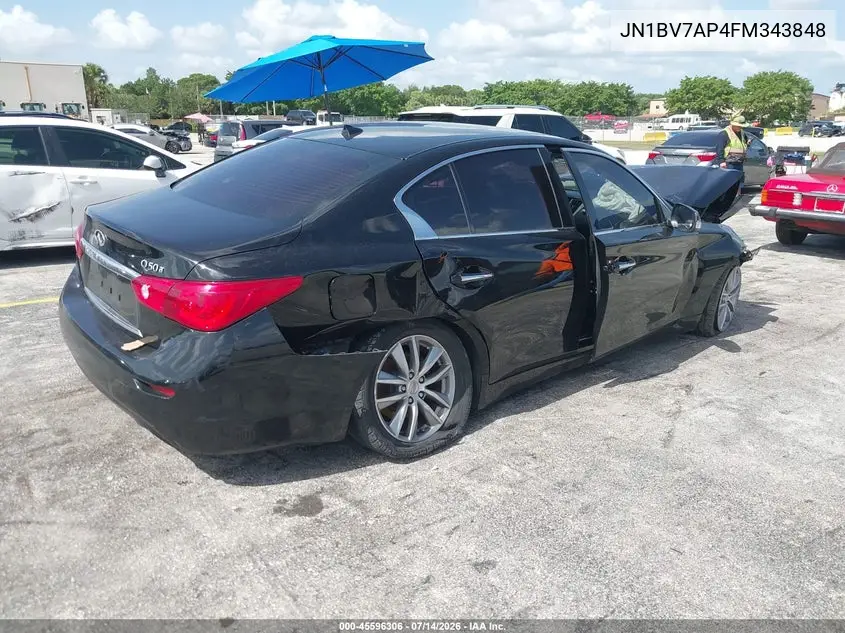 2015 Infiniti Q50 Premium/Sport VIN: JN1BV7AP4FM343848 Lot: 45596306