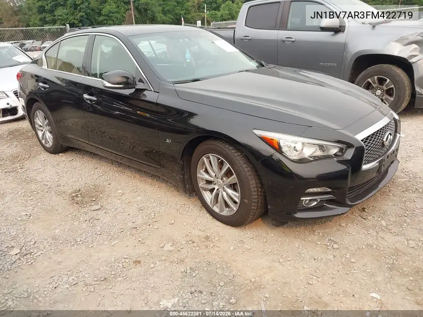 2015 Infiniti Q50 Premium VIN: JN1BV7AR3FM422719 Lot: 45622381