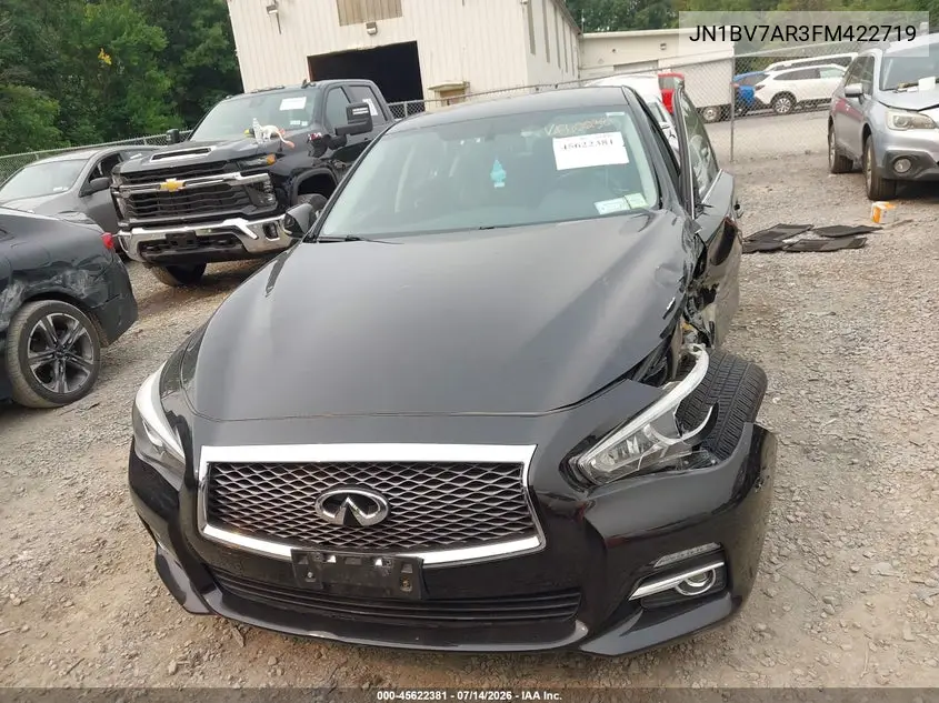 2015 Infiniti Q50 Premium VIN: JN1BV7AR3FM422719 Lot: 45622381