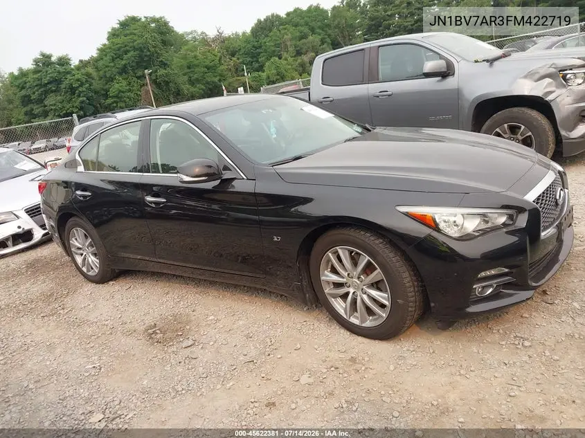 2015 Infiniti Q50 Premium VIN: JN1BV7AR3FM422719 Lot: 45622381