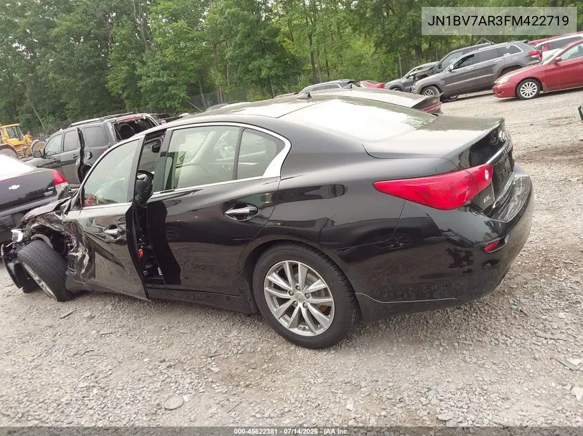 2015 Infiniti Q50 Premium VIN: JN1BV7AR3FM422719 Lot: 45622381
