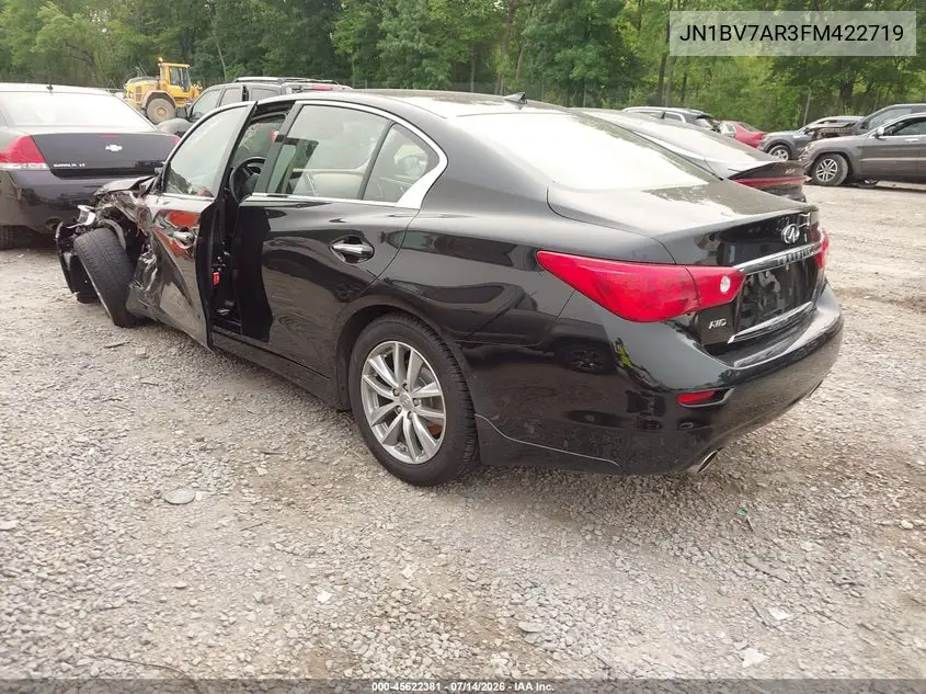 2015 Infiniti Q50 Premium VIN: JN1BV7AR3FM422719 Lot: 45622381