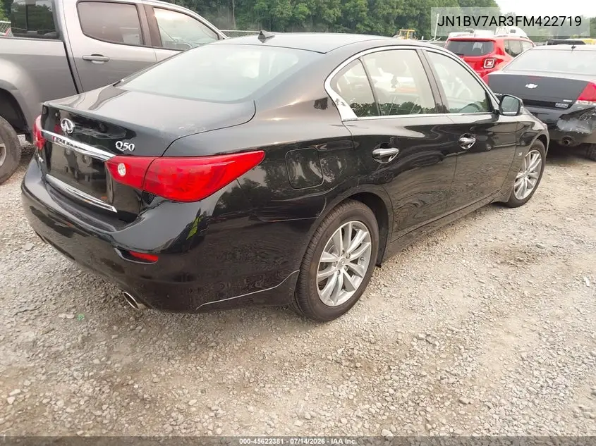 2015 Infiniti Q50 Premium VIN: JN1BV7AR3FM422719 Lot: 45622381