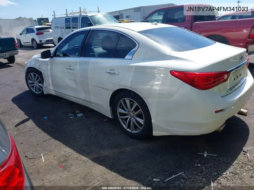 2015 Infiniti Q50 Premium VIN: JN1BV7AP4FM341033 Lot: 45625104