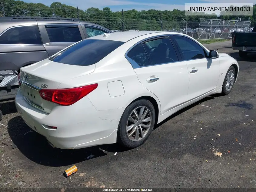 2015 Infiniti Q50 Premium VIN: JN1BV7AP4FM341033 Lot: 45625104