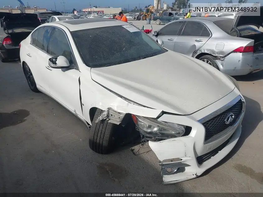 2015 Infiniti Q50 Premium VIN: JN1BV7AP7FM348932 Lot: 45666441