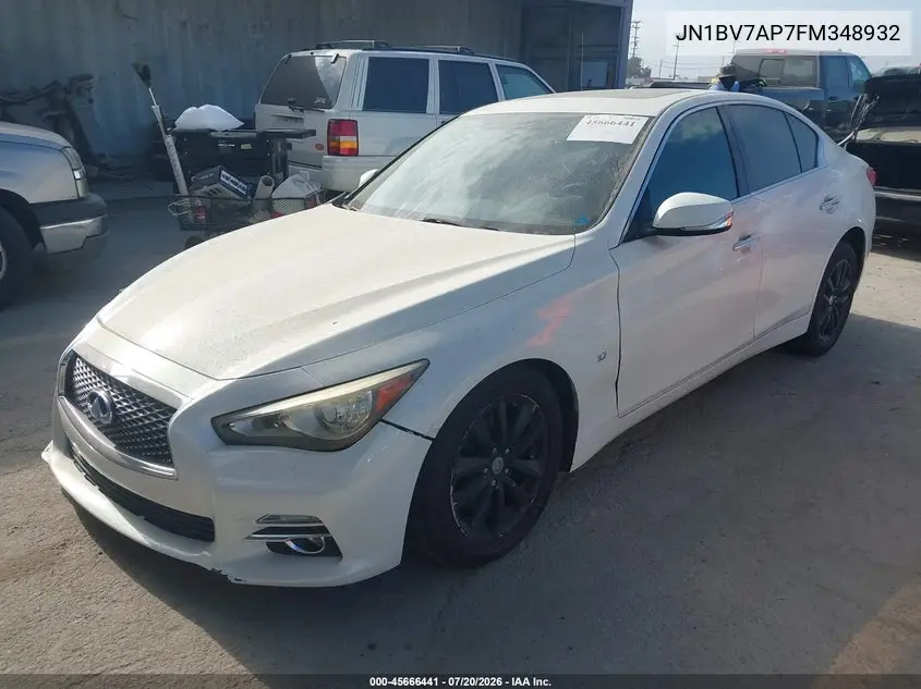 2015 Infiniti Q50 Premium VIN: JN1BV7AP7FM348932 Lot: 45666441