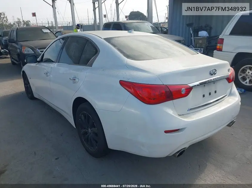 2015 Infiniti Q50 Premium VIN: JN1BV7AP7FM348932 Lot: 45666441