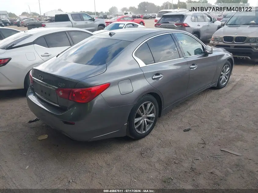 2015 Infiniti Q50 Premium VIN: JN1BV7AR8FM408122 Lot: 45667511