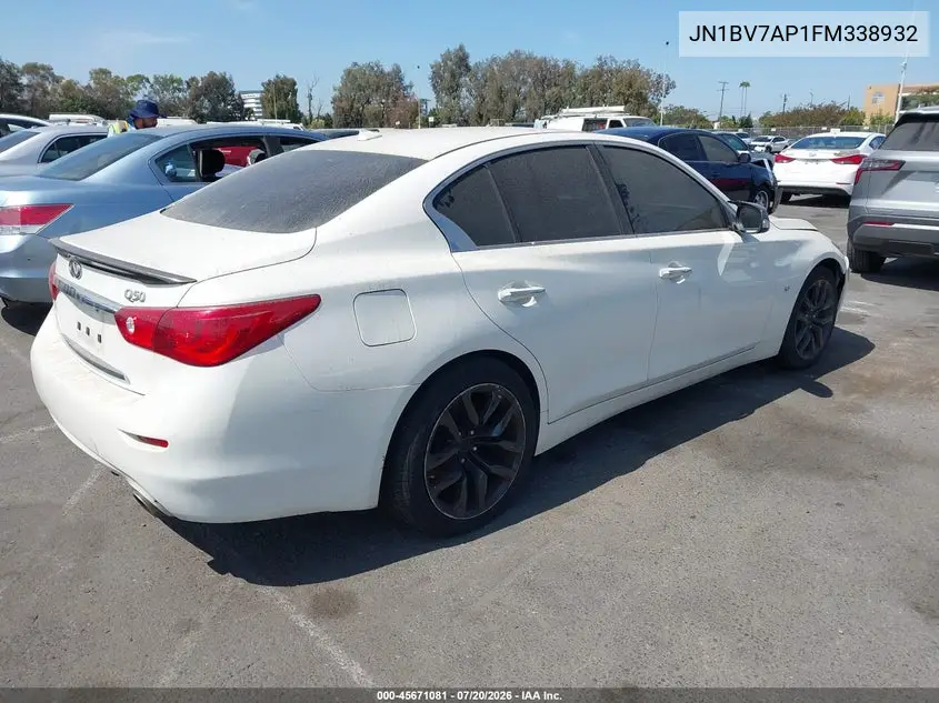 2015 Infiniti Q50 Premium VIN: JN1BV7AP1FM338932 Lot: 45671081