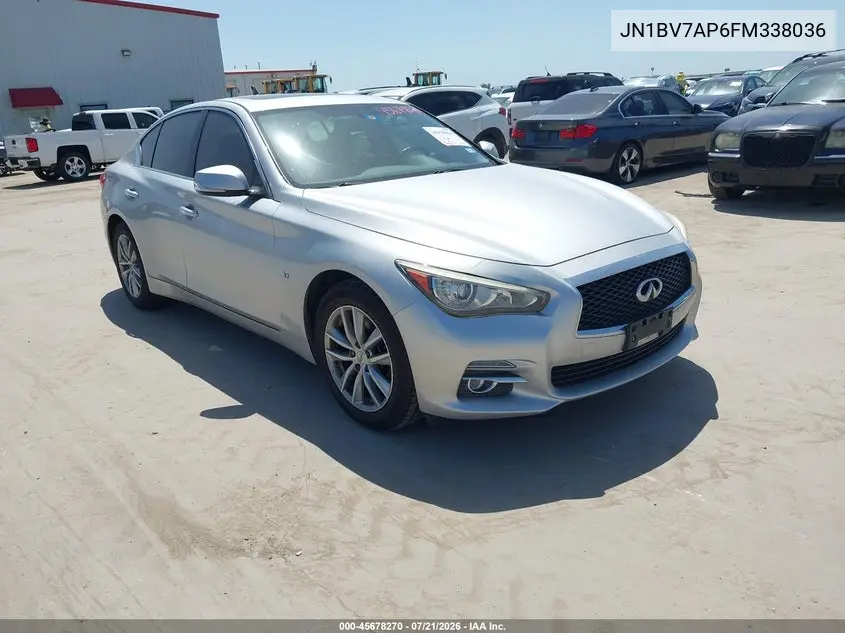 2015 Infiniti Q50 Premium VIN: JN1BV7AP6FM338036 Lot: 45678270