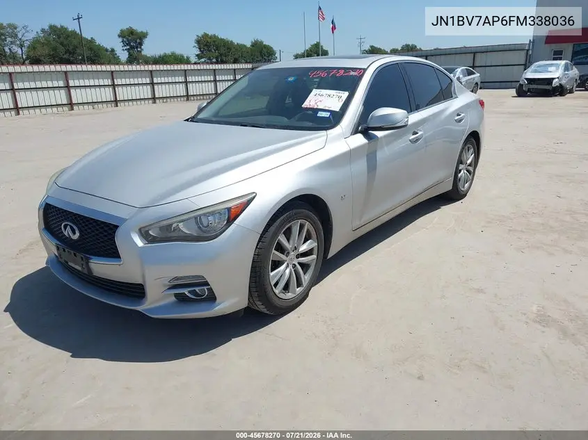 2015 Infiniti Q50 Premium VIN: JN1BV7AP6FM338036 Lot: 45678270