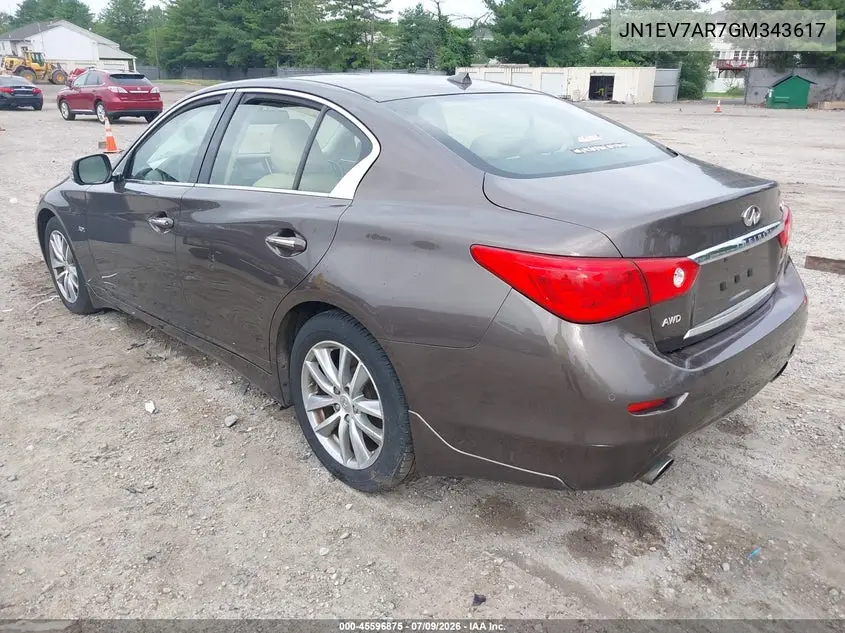 JN1EV7AR7GM343617 2016 Infiniti Q50 3.0T Premium