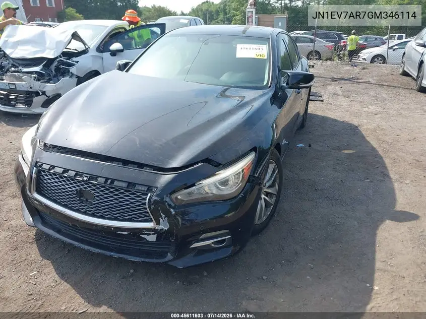 2016 Infiniti Q50 3.0T Premium VIN: JN1EV7AR7GM346114 Lot: 45611603