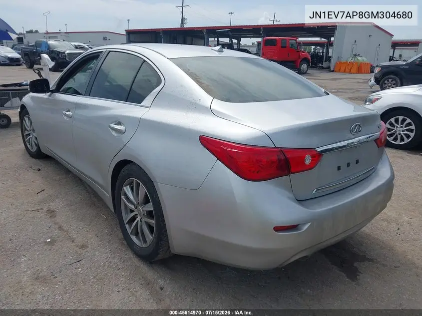 2016 Infiniti Q50 3.0T Premium VIN: JN1EV7AP8GM304680 Lot: 45614970