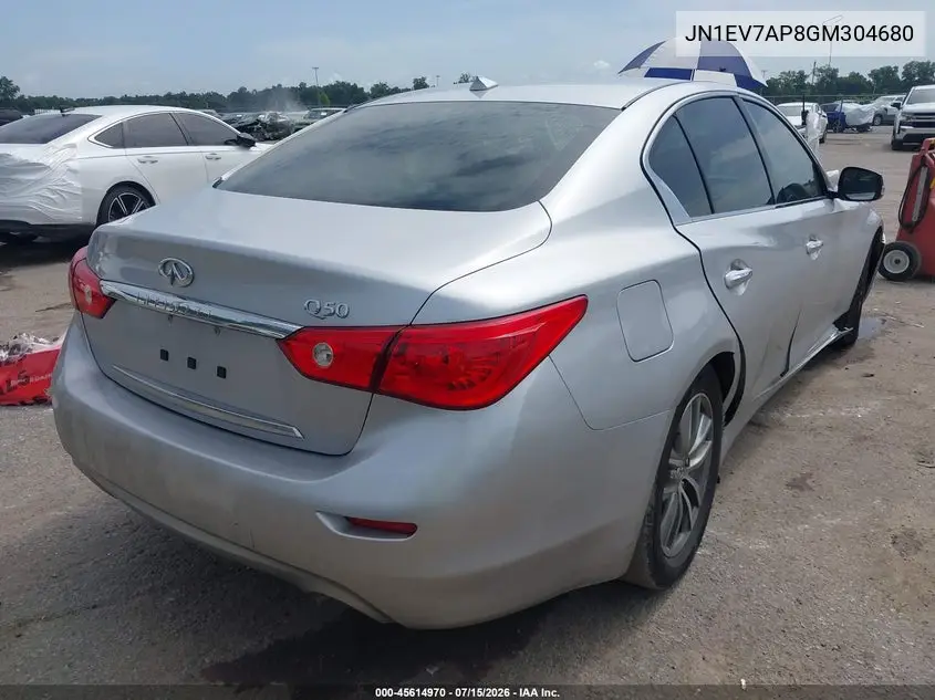 2016 Infiniti Q50 3.0T Premium VIN: JN1EV7AP8GM304680 Lot: 45614970