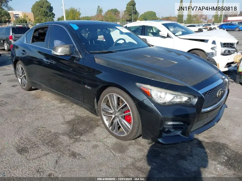 JN1FV7AP4HM850818 2017 Infiniti Q50 3.0T Red Sport 400