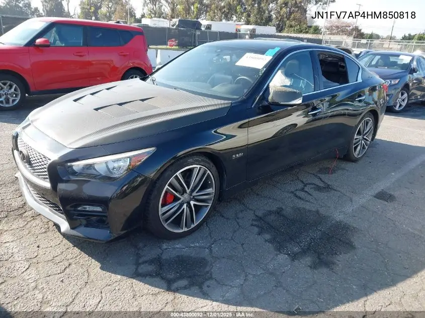 JN1FV7AP4HM850818 2017 Infiniti Q50 3.0T Red Sport 400
