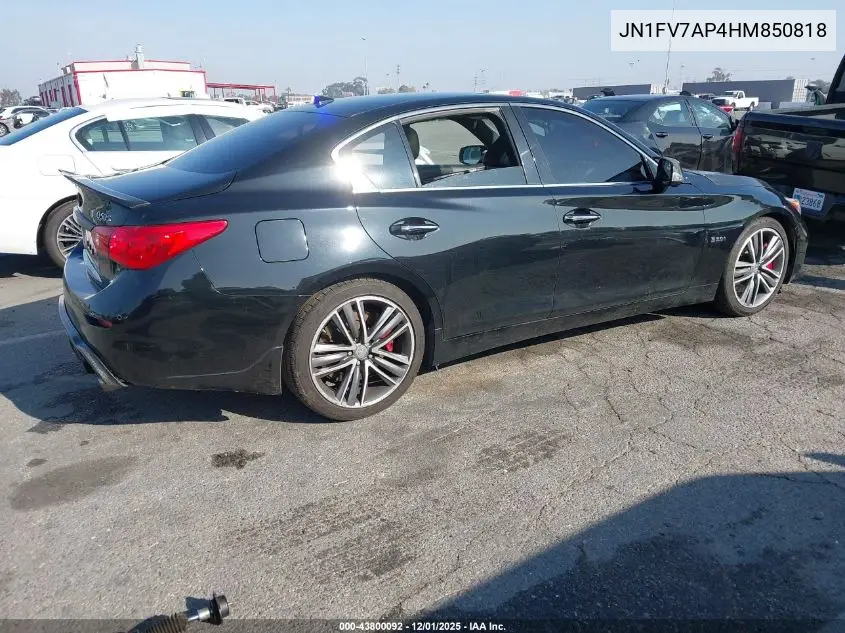 JN1FV7AP4HM850818 2017 Infiniti Q50 3.0T Red Sport 400