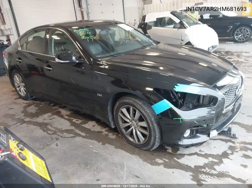 JN1CV7AR2HM681693 2017 Infiniti Q50 2.0T Premium