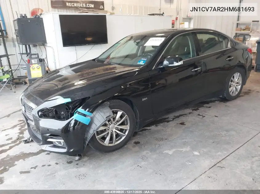 JN1CV7AR2HM681693 2017 Infiniti Q50 2.0T Premium