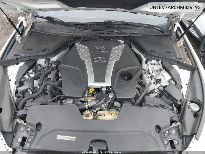 2017 Infiniti Q50 3.0T Signature Edition VIN: JN1EV7AR5HM839193 Lot: 45288981