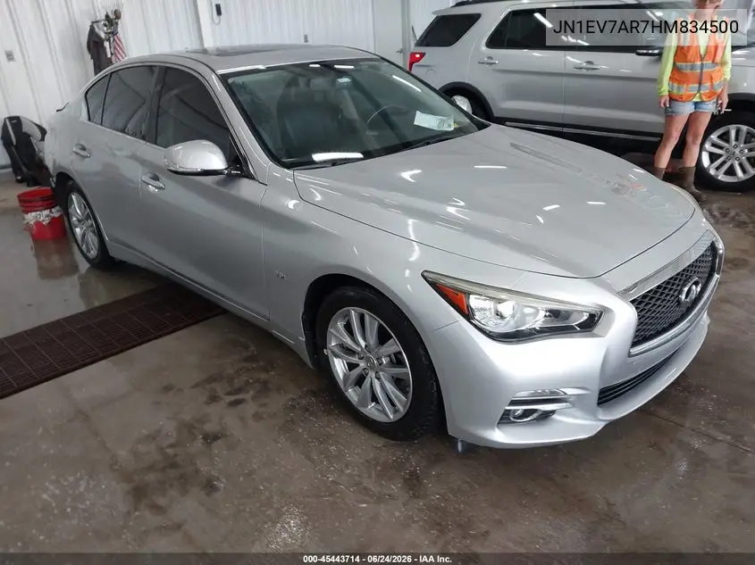 2017 Infiniti Q50 3.0T Premium VIN: JN1EV7AR7HM834500 Lot: 45443714