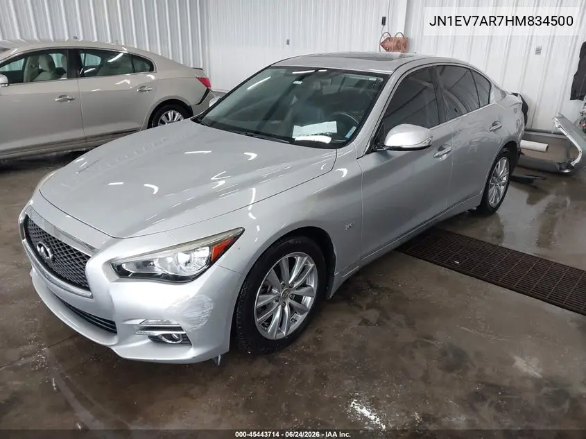 2017 Infiniti Q50 3.0T Premium VIN: JN1EV7AR7HM834500 Lot: 45443714