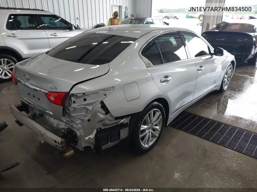 2017 Infiniti Q50 3.0T Premium VIN: JN1EV7AR7HM834500 Lot: 45443714