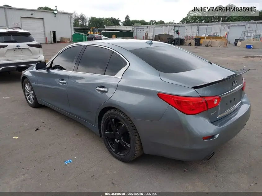 JN1EV7AR6HM835945 2017 Infiniti Q50 3.0T Premium