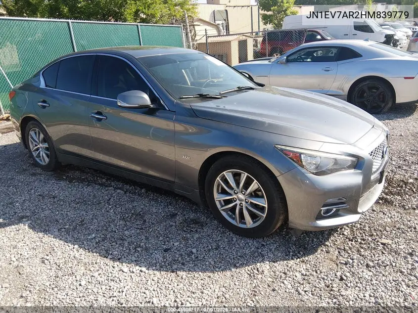 2017 Infiniti Q50 3.0T Premium VIN: JN1EV7AR2HM839779 Lot: 45508717