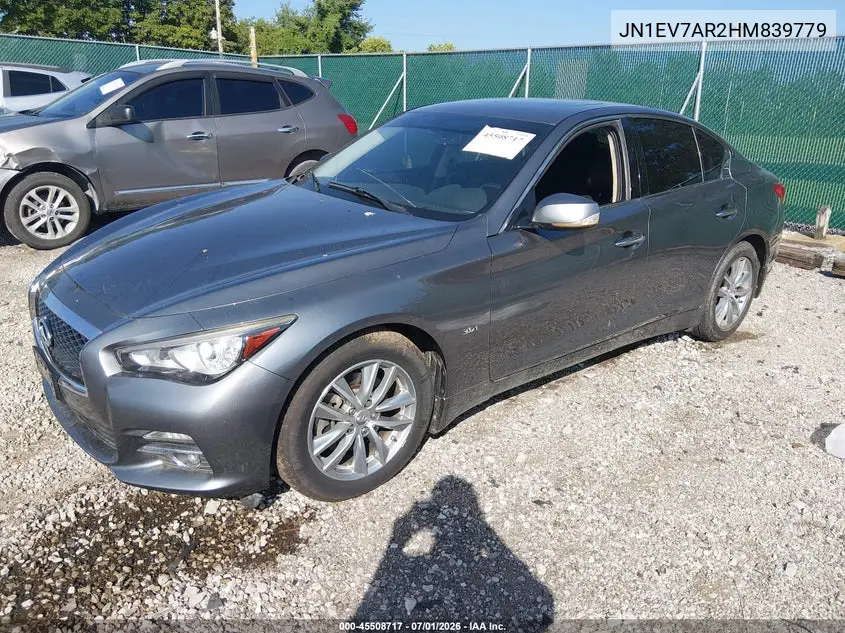 2017 Infiniti Q50 3.0T Premium VIN: JN1EV7AR2HM839779 Lot: 45508717