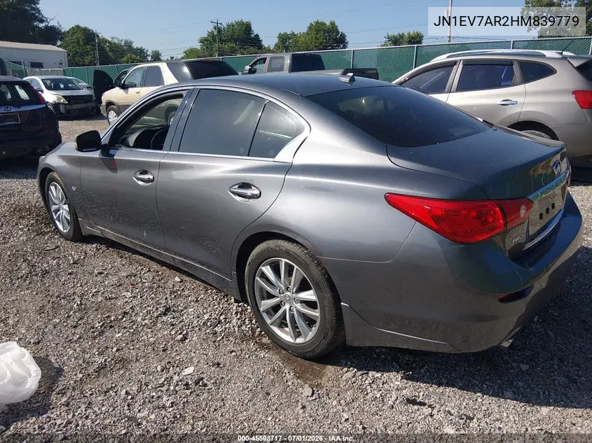 2017 Infiniti Q50 3.0T Premium VIN: JN1EV7AR2HM839779 Lot: 45508717