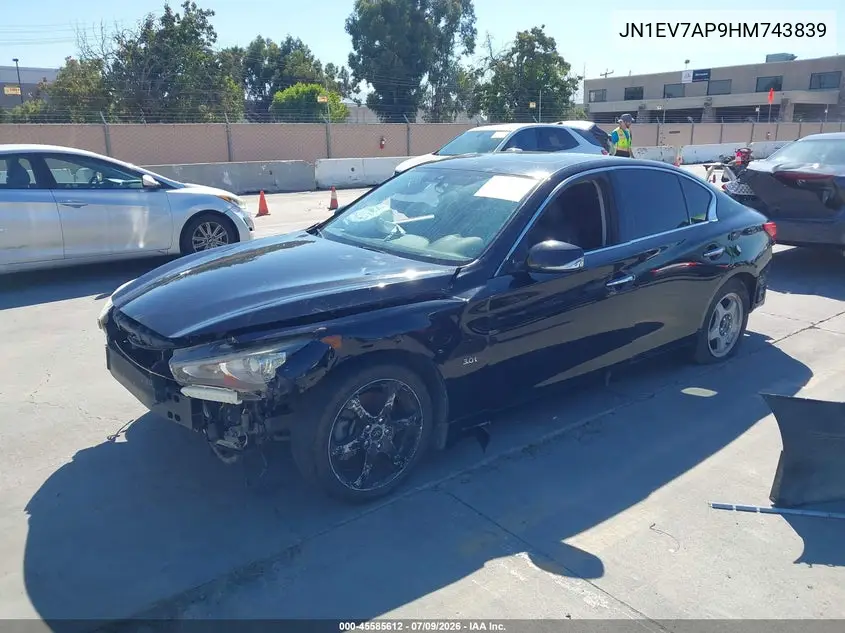 2017 Infiniti Q50 3.0T Premium VIN: JN1EV7AP9HM743839 Lot: 45585612