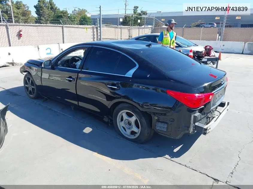 2017 Infiniti Q50 3.0T Premium VIN: JN1EV7AP9HM743839 Lot: 45585612