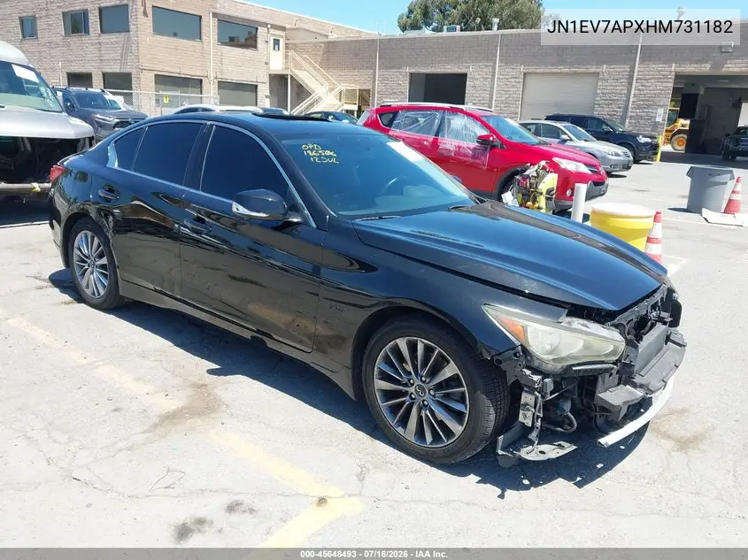 2017 Infiniti Q50 3.0T Premium VIN: JN1EV7APXHM731182 Lot: 45648493