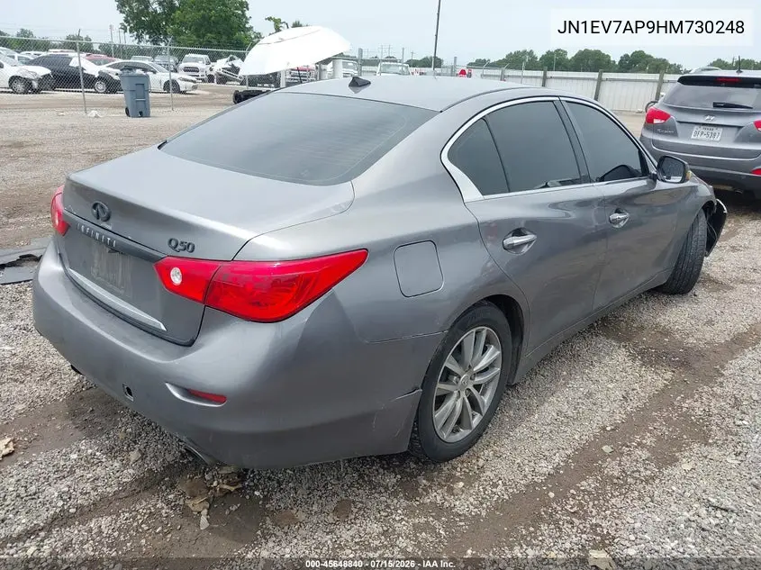 2017 Infiniti Q50 3.0T Premium/3.0T Signature Edition/3.0T Sport VIN: JN1EV7AP9HM730248 Lot: 45648840
