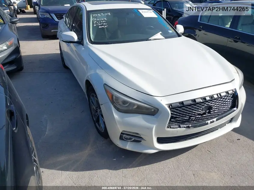 2017 Infiniti Q50 3.0T Signature Edition VIN: JN1EV7AP2HM744265 Lot: 45669745