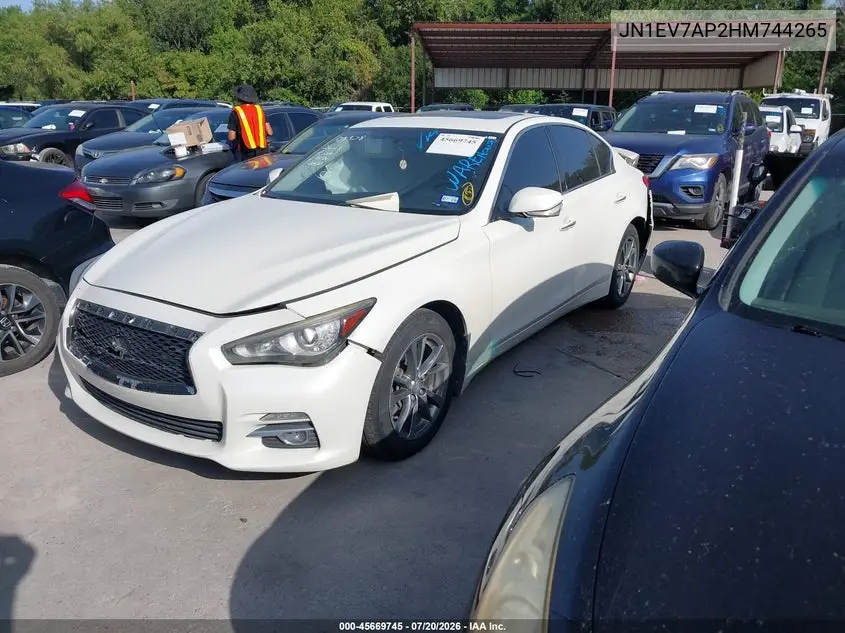 2017 Infiniti Q50 3.0T Signature Edition VIN: JN1EV7AP2HM744265 Lot: 45669745