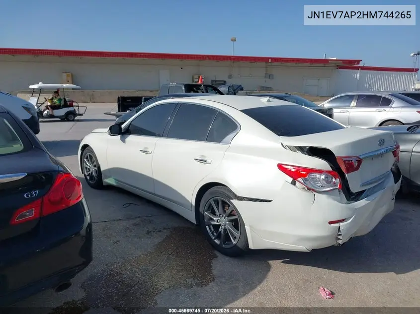 2017 Infiniti Q50 3.0T Signature Edition VIN: JN1EV7AP2HM744265 Lot: 45669745