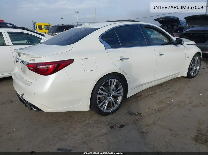 JN1EV7AP0JM357509 2018 Infiniti Q50 3.0T Sport