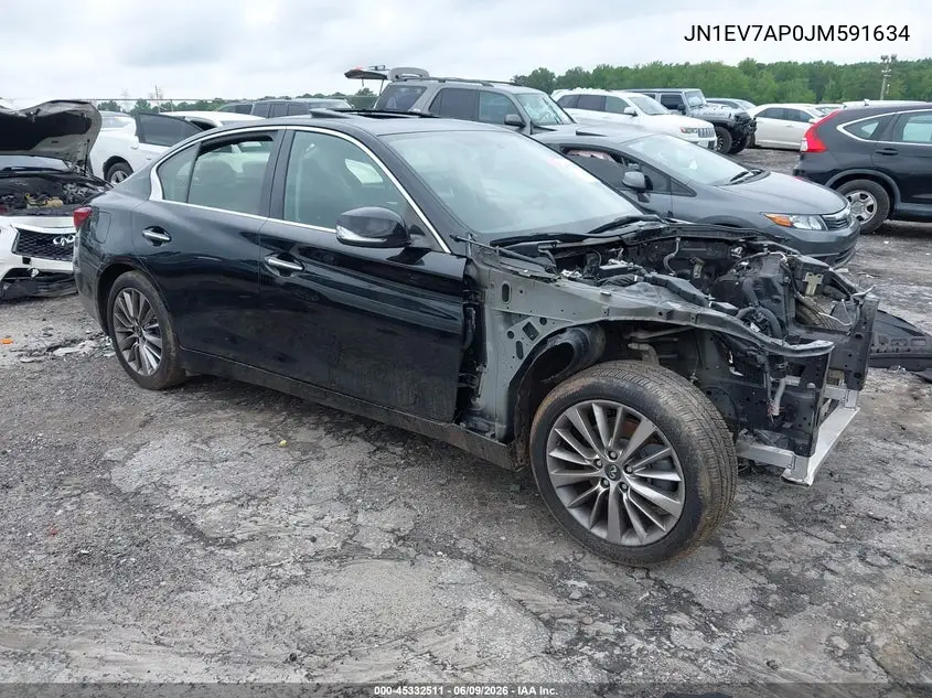 2018 Infiniti Q50 3.0T Luxe VIN: JN1EV7AP0JM591634 Lot: 45332511