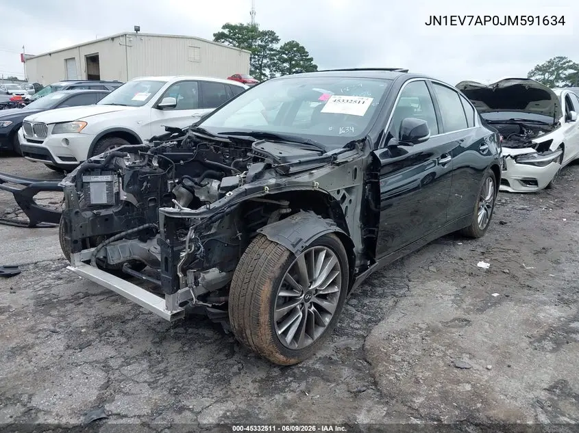 2018 Infiniti Q50 3.0T Luxe VIN: JN1EV7AP0JM591634 Lot: 45332511