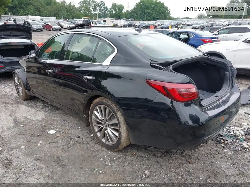 2018 Infiniti Q50 3.0T Luxe VIN: JN1EV7AP0JM591634 Lot: 45332511