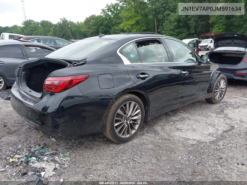 2018 Infiniti Q50 3.0T Luxe VIN: JN1EV7AP0JM591634 Lot: 45332511