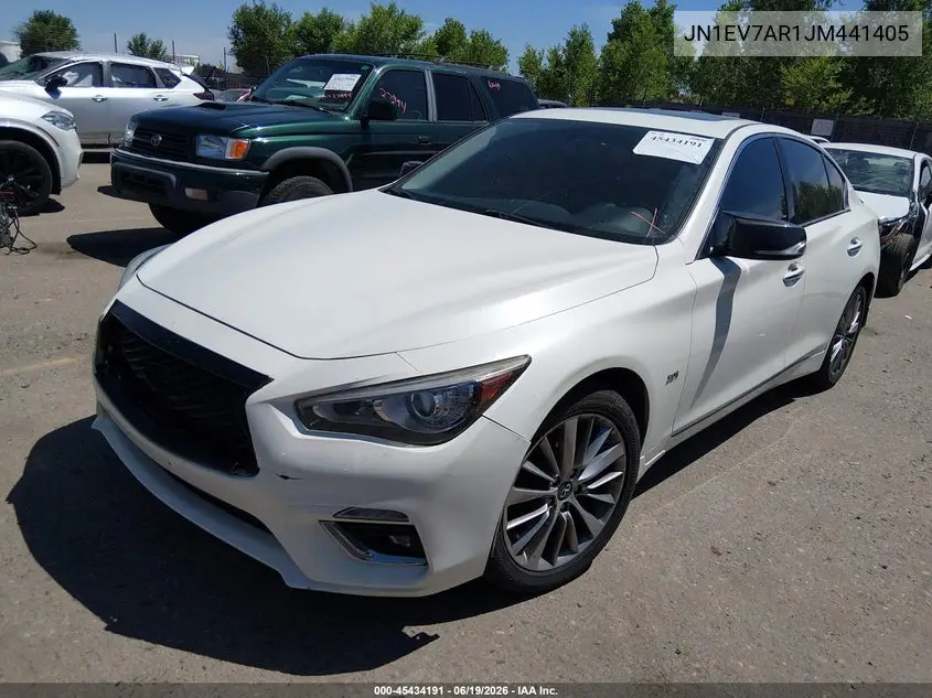 2018 Infiniti Q50 3.0T Luxe VIN: JN1EV7AR1JM441405 Lot: 45434191