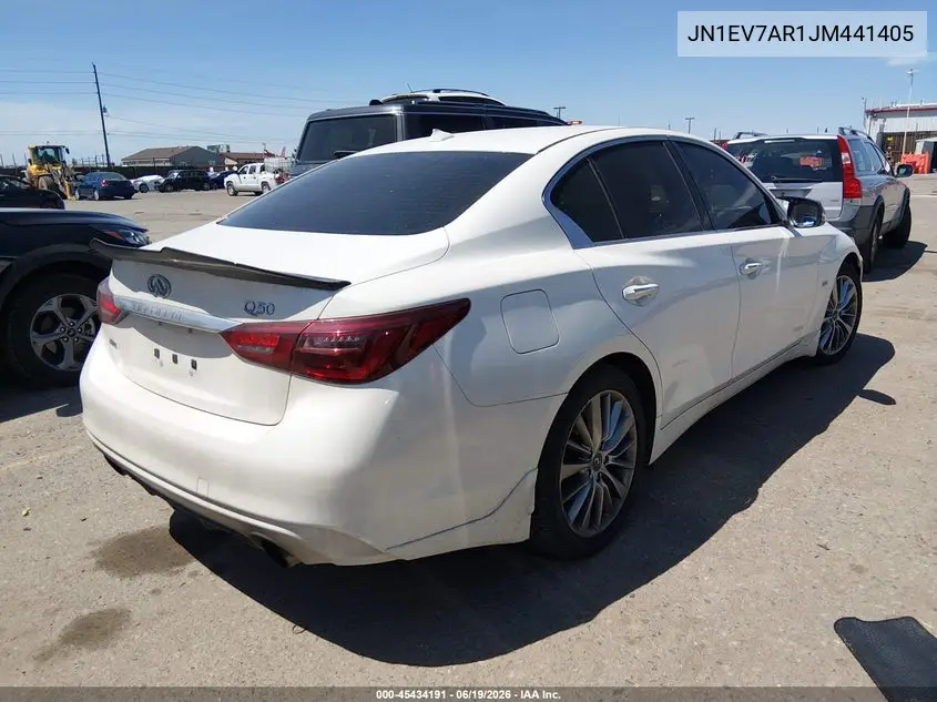 2018 Infiniti Q50 3.0T Luxe VIN: JN1EV7AR1JM441405 Lot: 45434191